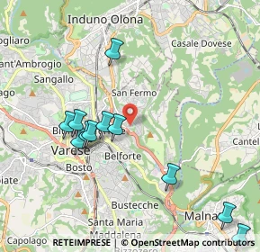 Mappa Via Mori, 21100 Varese VA, Italia (2.12545)