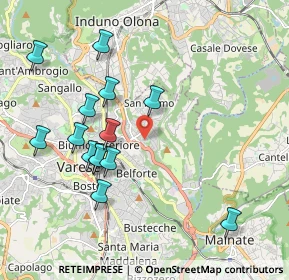 Mappa Via Mori, 21100 Varese VA, Italia (1.995)