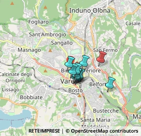Mappa Via Fratelli Comolli, 21100 Varese VA, Italia (0.96636)