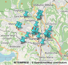 Mappa Via Fratelli Comolli, 21100 Varese VA, Italia (1.383)