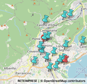 Mappa Via Geret al Lambro, 22037 Ponte Lambro CO, Italia (1.97294)