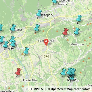 Mappa Via Borgo Nuovo, 31030 Castelcucco TV, Italia (3.341)