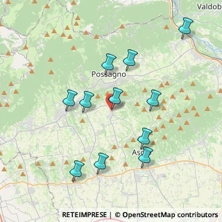 Mappa Via Borgo Nuovo, 31030 Castelcucco TV, Italia (3.84727)