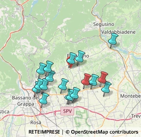 Mappa Via San Giacomo, 31017 Paderno del Grappa TV, Italia (7.10056)