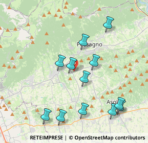 Mappa Via San Giacomo, 31017 Paderno del Grappa TV, Italia (4.14833)