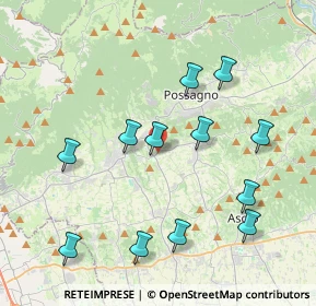 Mappa Via San Giacomo, 31017 Paderno del Grappa TV, Italia (4.12333)