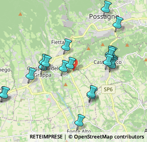 Mappa Via San Giacomo, 31017 Paderno del Grappa TV, Italia (2.0875)