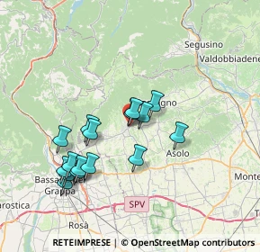 Mappa Piazza San Marco, 31017 Crespano del Grappa TV, Italia (6.685)