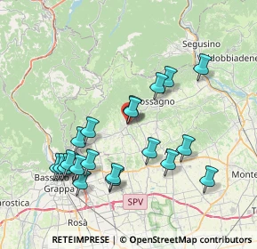 Mappa P.za S. Marco, 31017 Crespano del Grappa TV, Italia (7.6995)