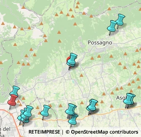 Mappa Via Francesco Aita, 31017 Pieve del Grappa TV, Italia (6.154)