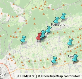 Mappa Via Francesco Aita, 31017 Pieve del Grappa TV, Italia (3.47083)