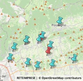 Mappa P.za S. Marco, 31017 Pieve del Grappa TV, Italia (4.13385)