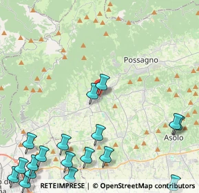 Mappa Via Francesco Aita, 31017 Pieve del Grappa TV, Italia (6.8495)