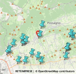 Mappa Via Francesco Aita, 31017 Pieve del Grappa TV, Italia (5.166)