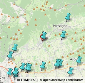 Mappa Via Francesco Aita, 31017 Pieve del Grappa TV, Italia (5.9685)
