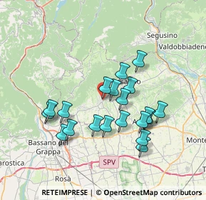 Mappa Via Francesco Aita, 31017 Pieve del Grappa TV, Italia (6.427)