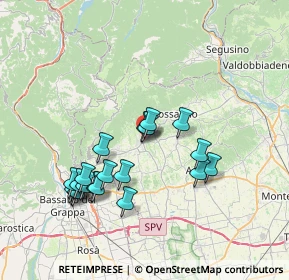 Mappa Via Francesco Aita, 31017 Pieve del Grappa TV, Italia (7.084)