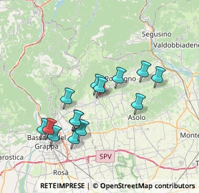Mappa Via Francesco Aita, 31017 Pieve del Grappa TV, Italia (6.80643)