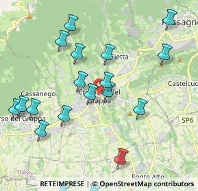 Mappa Via Francesco Aita, 31017 Pieve del Grappa TV, Italia (2.4385)