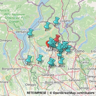Mappa Via Paolo Vergani, 21100 Varese VA, Italia (10.85)