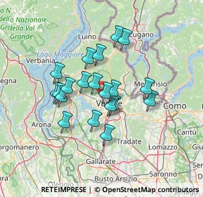 Mappa Via Paolo Vergani, 21100 Varese VA, Italia (10.7145)