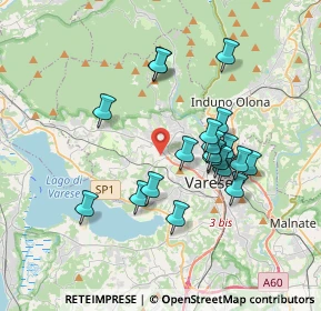 Mappa Via Paolo Vergani, 21100 Varese VA, Italia (3.202)