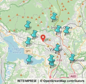 Mappa Via Paolo Vergani, 21100 Varese VA, Italia (3.84455)
