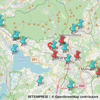Mappa Via Paolo Vergani, 21100 Varese VA, Italia (5.5805)