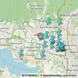 Mappa Via Paolo Vergani, 21100 Varese VA, Italia (1.87556)