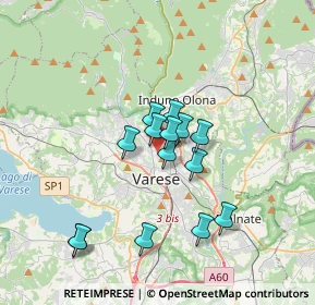 Mappa Via Isonzo, 21100 Varese VA, Italia (2.78429)