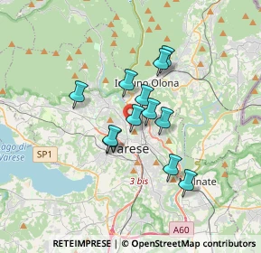 Mappa Via Isonzo, 21100 Varese VA, Italia (2.46167)