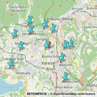 Mappa Via Isonzo, 21100 Varese VA, Italia (2.15083)