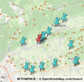 Mappa Via Piave, 31017 Crespano del Grappa TV, Italia (3.97533)