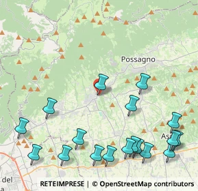 Mappa Via Piave, 31017 Crespano del Grappa TV, Italia (5.47278)