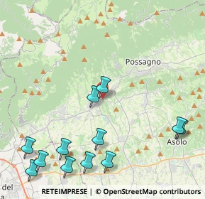 Mappa Via Piave, 31017 Crespano del Grappa TV, Italia (5.36833)