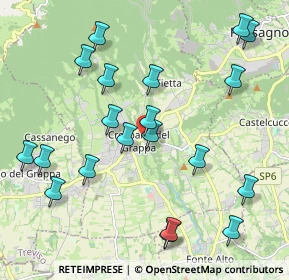 Mappa Via Piave, 31017 Crespano del Grappa TV, Italia (2.2735)