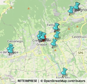 Mappa Via Piave, 31017 Crespano del Grappa TV, Italia (1.925)