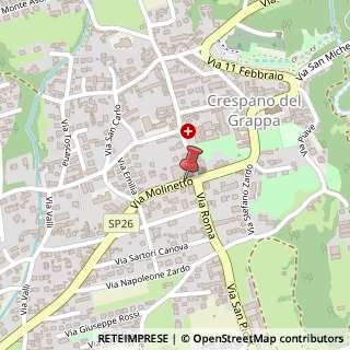 Mappa Via Molinetto, 5, 31017 Pieve del Grappa, Treviso (Veneto)