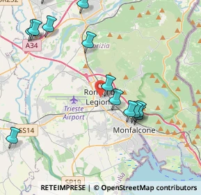 Mappa 34077 Ronchi dei Legionari GO, Italia (4.67308)