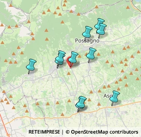 Mappa Via Cardinal la Fontaine, 31017 Paderno del Grappa TV, Italia (3.44636)