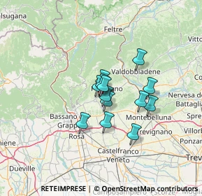 Mappa Via Cardinal la Fontaine, 31017 Paderno del Grappa TV, Italia (8.27231)