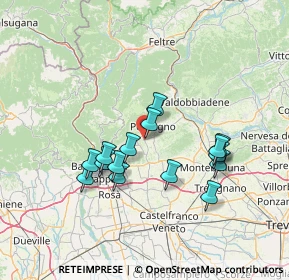 Mappa Via Cardinal la Fontaine, 31017 Paderno del Grappa TV, Italia (12.54733)