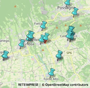 Mappa Via Cardinal la Fontaine, 31017 Paderno del Grappa TV, Italia (2.087)