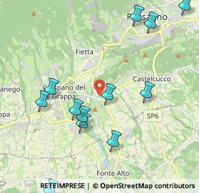 Mappa Via Cardinal la Fontaine, 31017 Paderno del Grappa TV, Italia (2.35333)