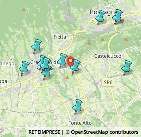 Mappa Via Cardinal la Fontaine, 31017 Paderno del Grappa TV, Italia (2.13333)