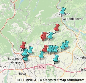 Mappa Via Cardinal la Fontaine, 31017 Paderno del Grappa TV, Italia (6.98444)