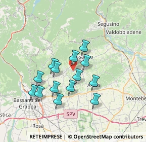 Mappa Via Cardinal la Fontaine, 31017 Paderno del Grappa TV, Italia (6.00786)