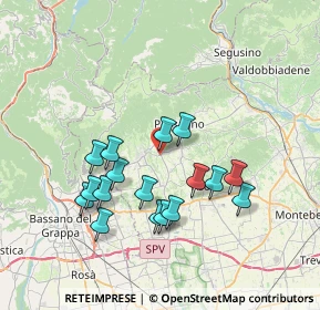 Mappa Via Cardinal la Fontaine, 31017 Paderno del Grappa TV, Italia (6.78176)