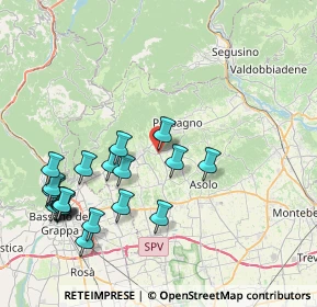 Mappa Via Cardinal la Fontaine, 31017 Paderno del Grappa TV, Italia (8.929)