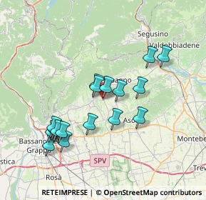 Mappa Via Cardinal la Fontaine, 31017 Paderno del Grappa TV, Italia (6.83824)